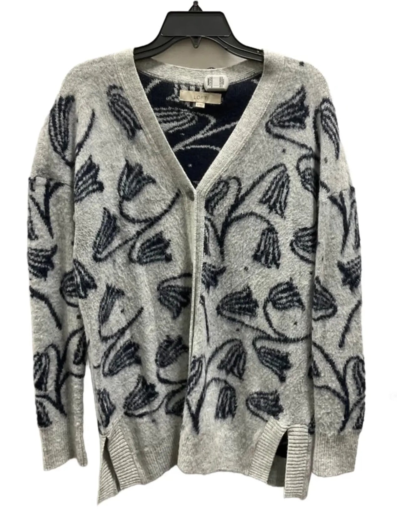 Cardigan By Loft In Blue & Grey, Size: M