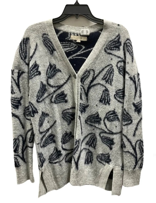 Cardigan By Loft In Blue & Grey, Size: M