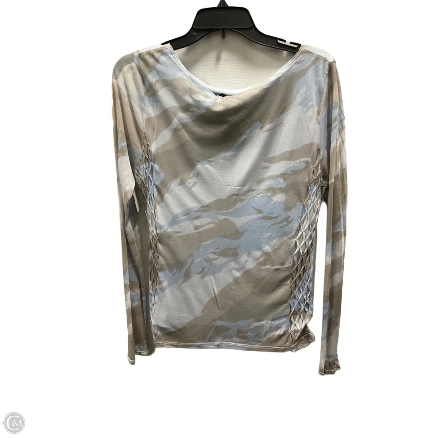 Top Long Sleeve By Kenneth Cole In Camouflage Print, Size: L