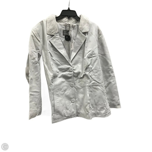 Jacket Leather By Jessica London In White, Size: 3x
