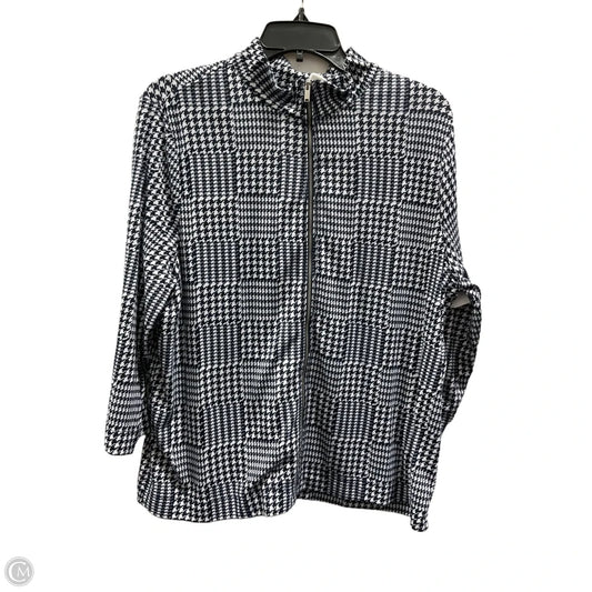 Jacket Other By Chicos In Blue & White, Size: Xl