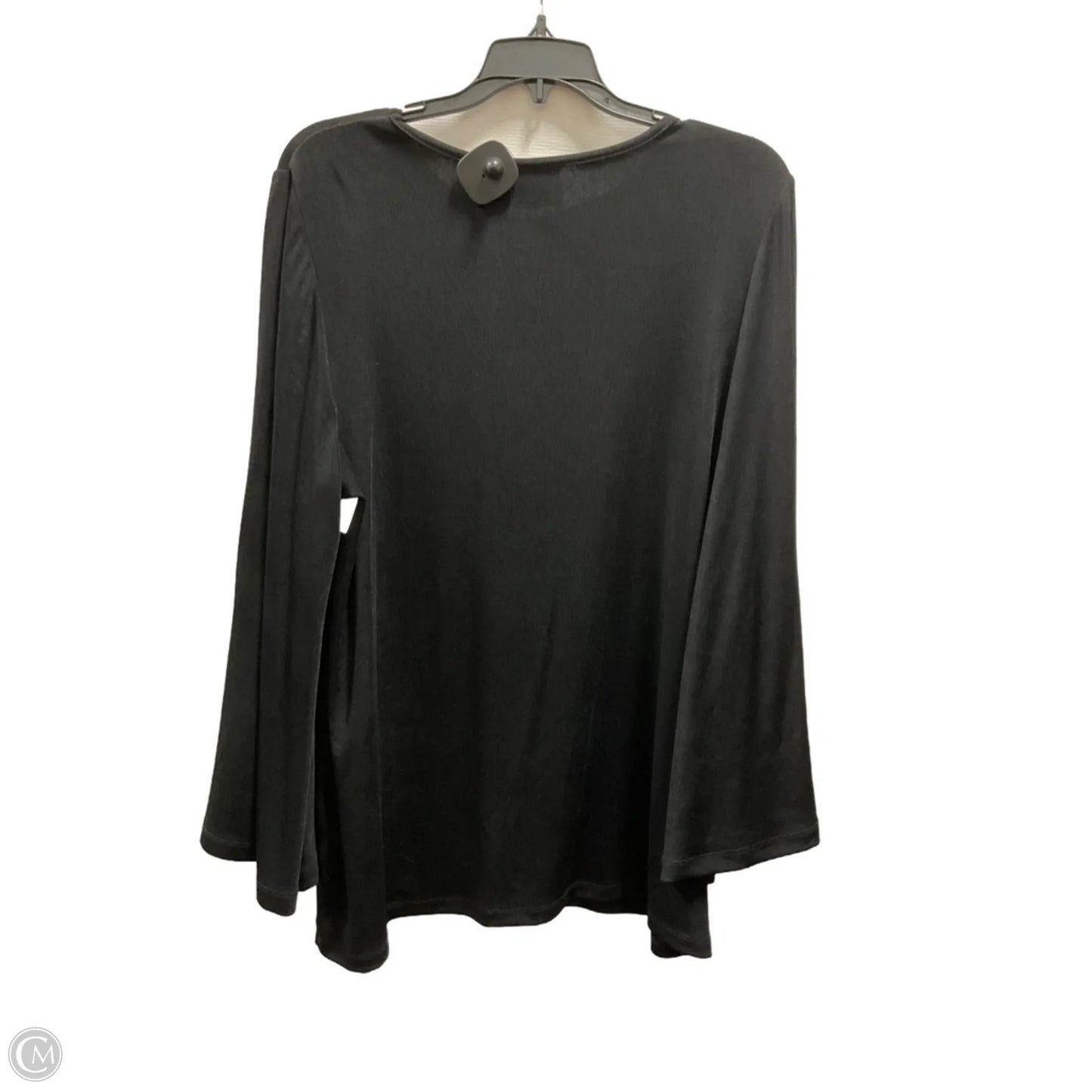 Top Short Sleeve By Chicos In Black, Size: L
