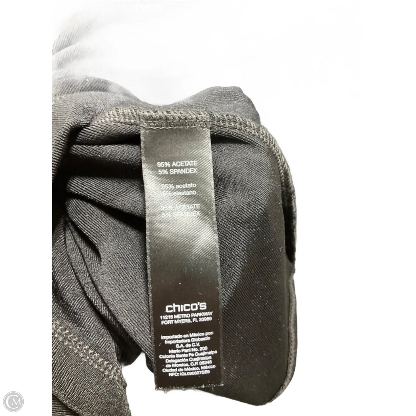 Top Short Sleeve By Chicos In Black, Size: L