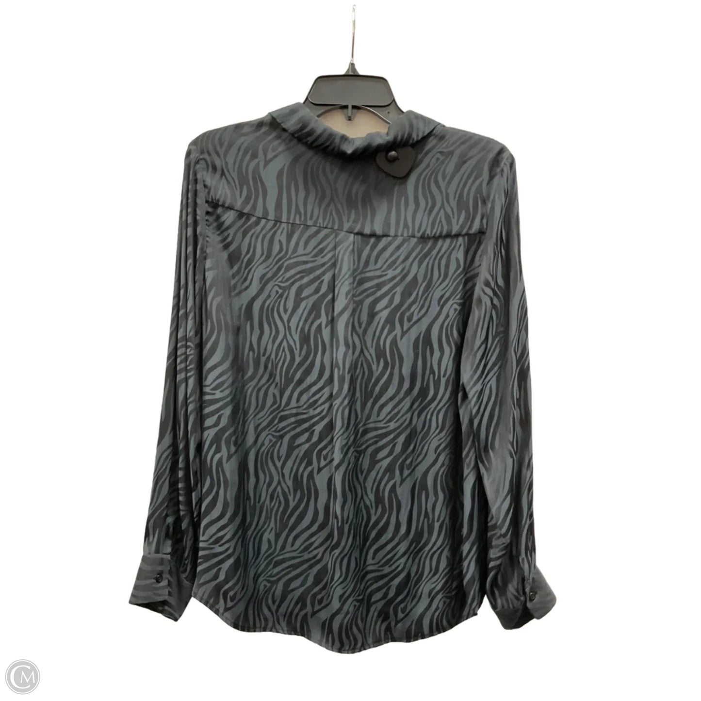 Blouse Long Sleeve By Evereve In Animal Print, Size: L