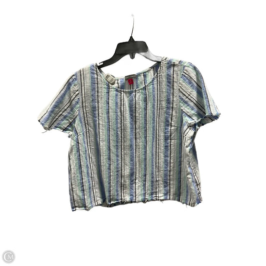 Top Short Sleeve By Vince Camuto In Striped Pattern, Size: L