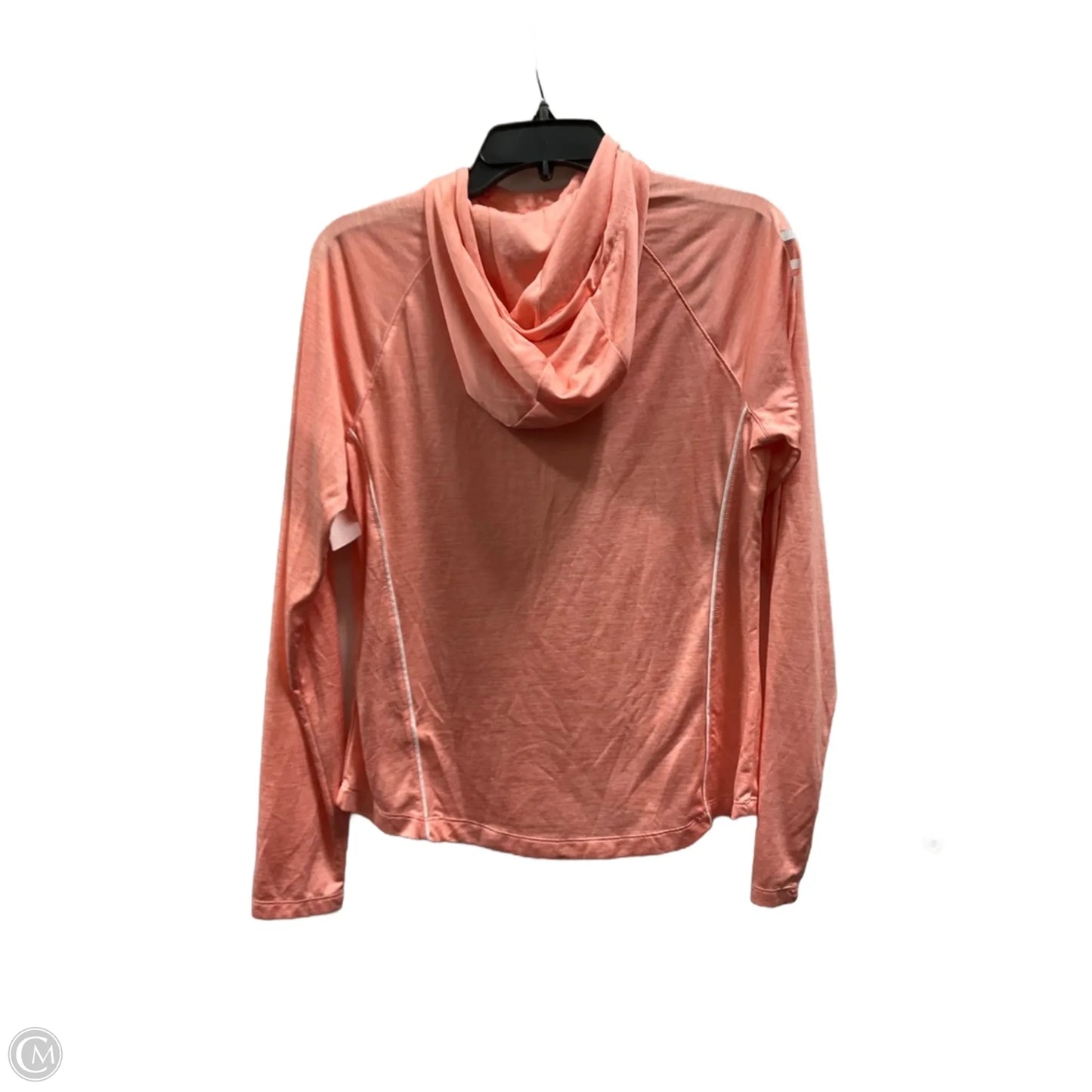 Athletic Top Long Sleeve Hoodie By Under Armour In Orange, Size: L