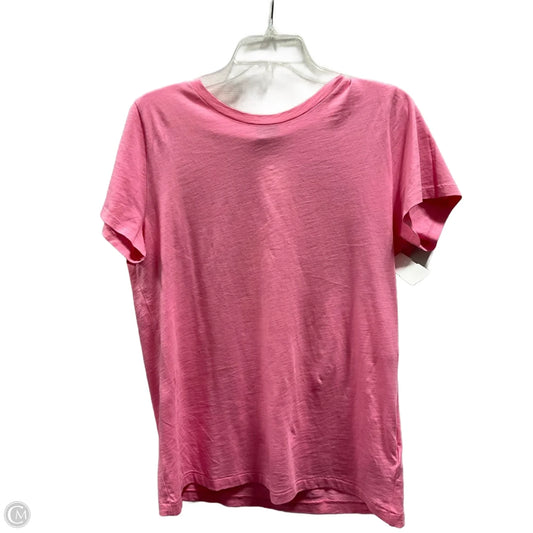 Top Short Sleeve Basic By J. Crew In Pink, Size: L