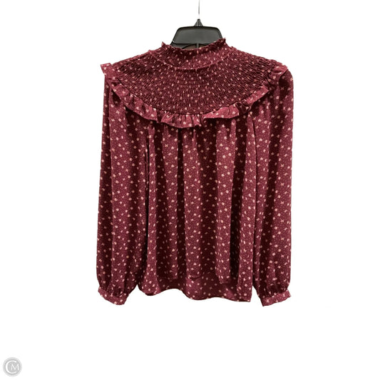 Top Long Sleeve By Loft In Floral Print, Size: Xsp