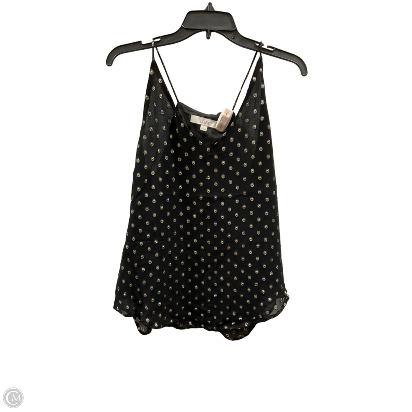 Top Sleeveless By Loft In Black, Size: M