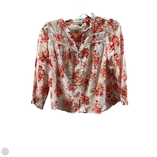 Top Long Sleeve By Loft In Floral Print, Size: Sp