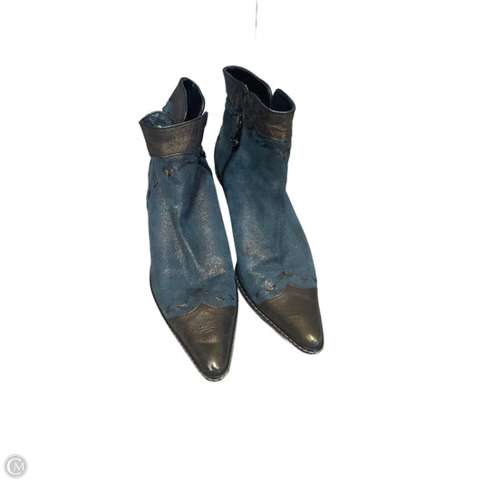 Boots Western By Donald Pliner In Blue & Gold, Size: 8.5