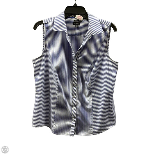 Top Sleeveless By Talbots In Striped Pattern, Size: M