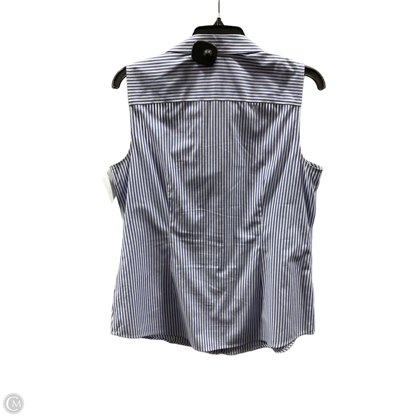 Top Sleeveless By Talbots In Striped Pattern, Size: M