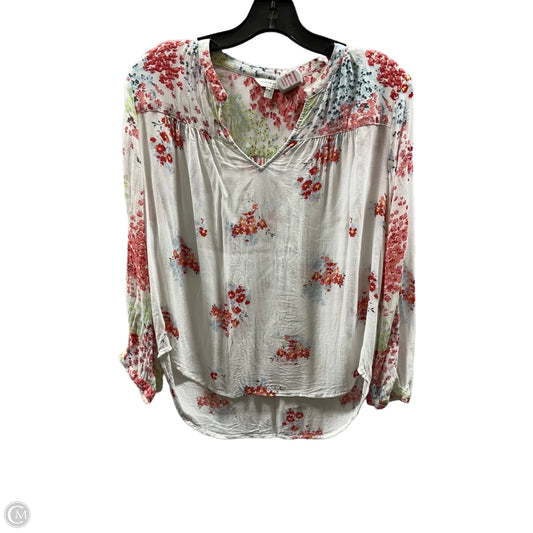 Top Long Sleeve By Lucky Brand In Floral Print, Size: M