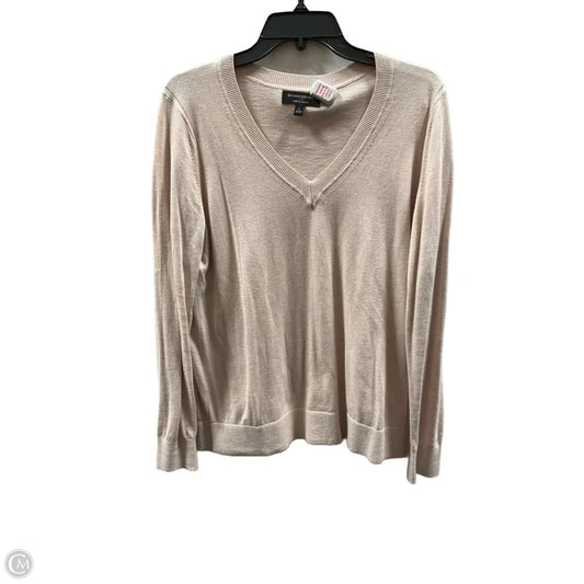 Top Long Sleeve By Banana Republic In Pink, Size: L