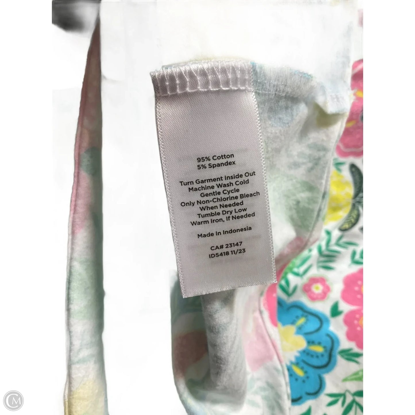 Top 3/4 Sleeve By Talbots In Floral Print, Size: Mp
