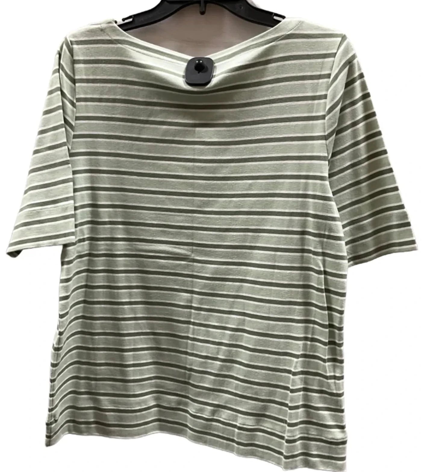 Top Short Sleeve Basic By Chicos In Striped Pattern, Size: L