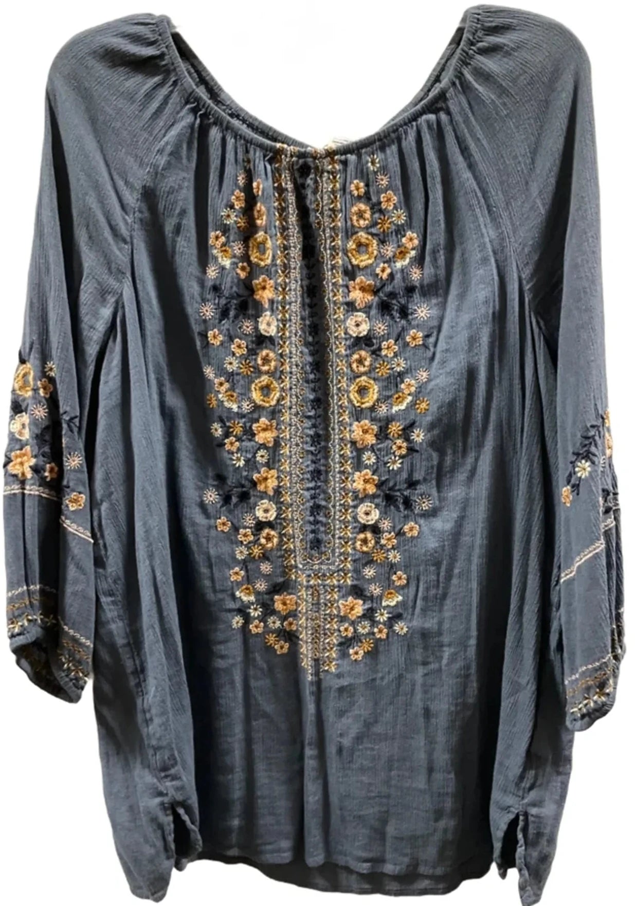 Top 3/4 Sleeve By J. Jill In Grey, Size: L