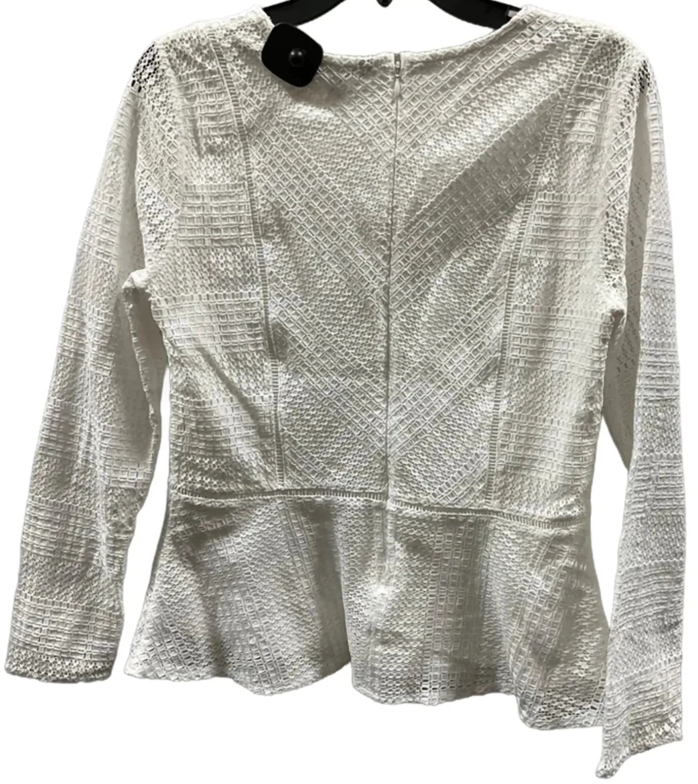 Top Long Sleeve By Banana Republic In White, Size: M