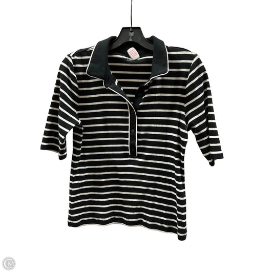 Top Short Sleeve By Loft In Striped Pattern, Size: L