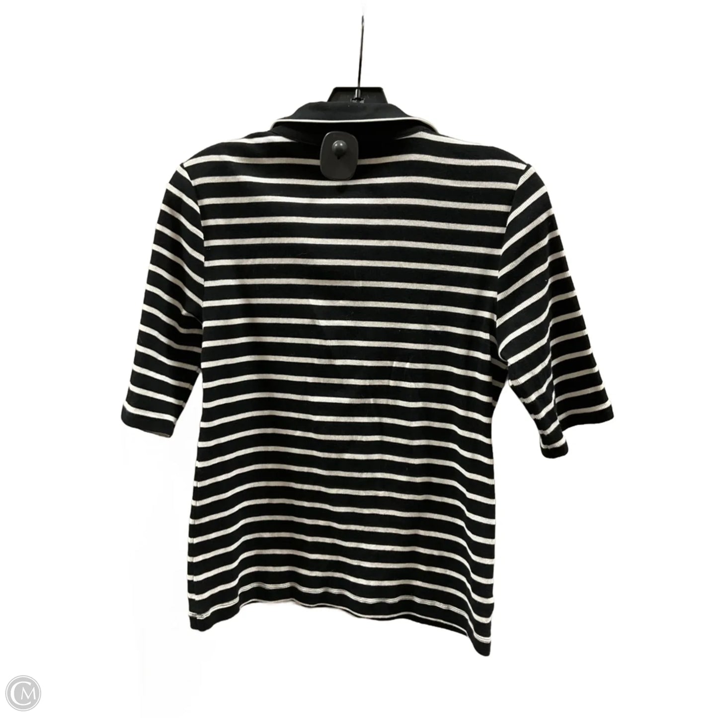 Top Short Sleeve By Loft In Striped Pattern, Size: L