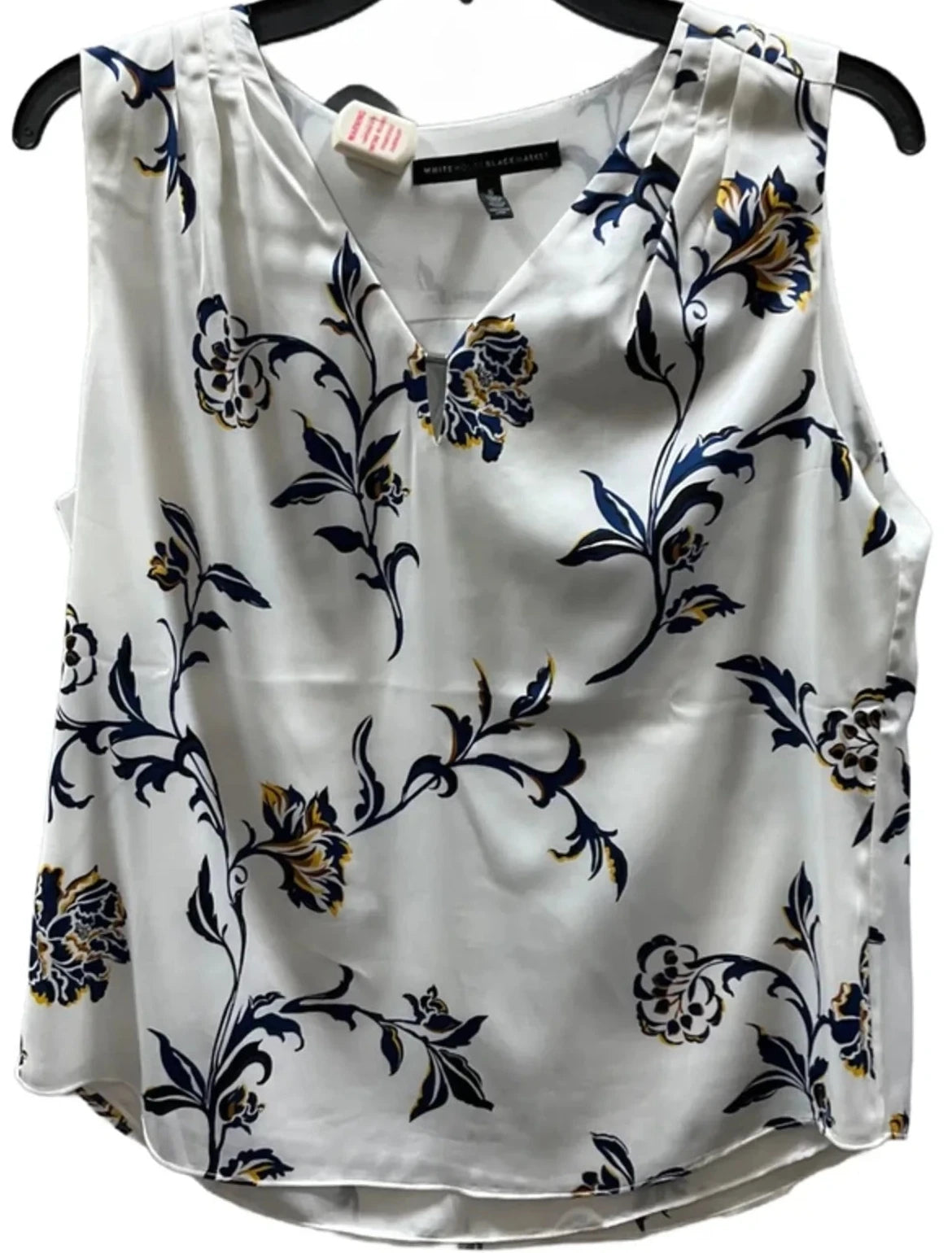 Top Sleeveless By White House Black Market In Blue & White, Size: S