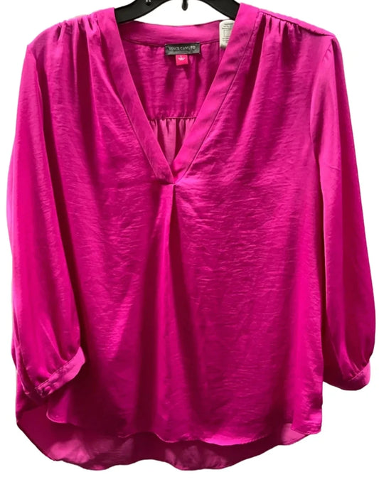 Top Long Sleeve By Vince Camuto In Pink, Size: L