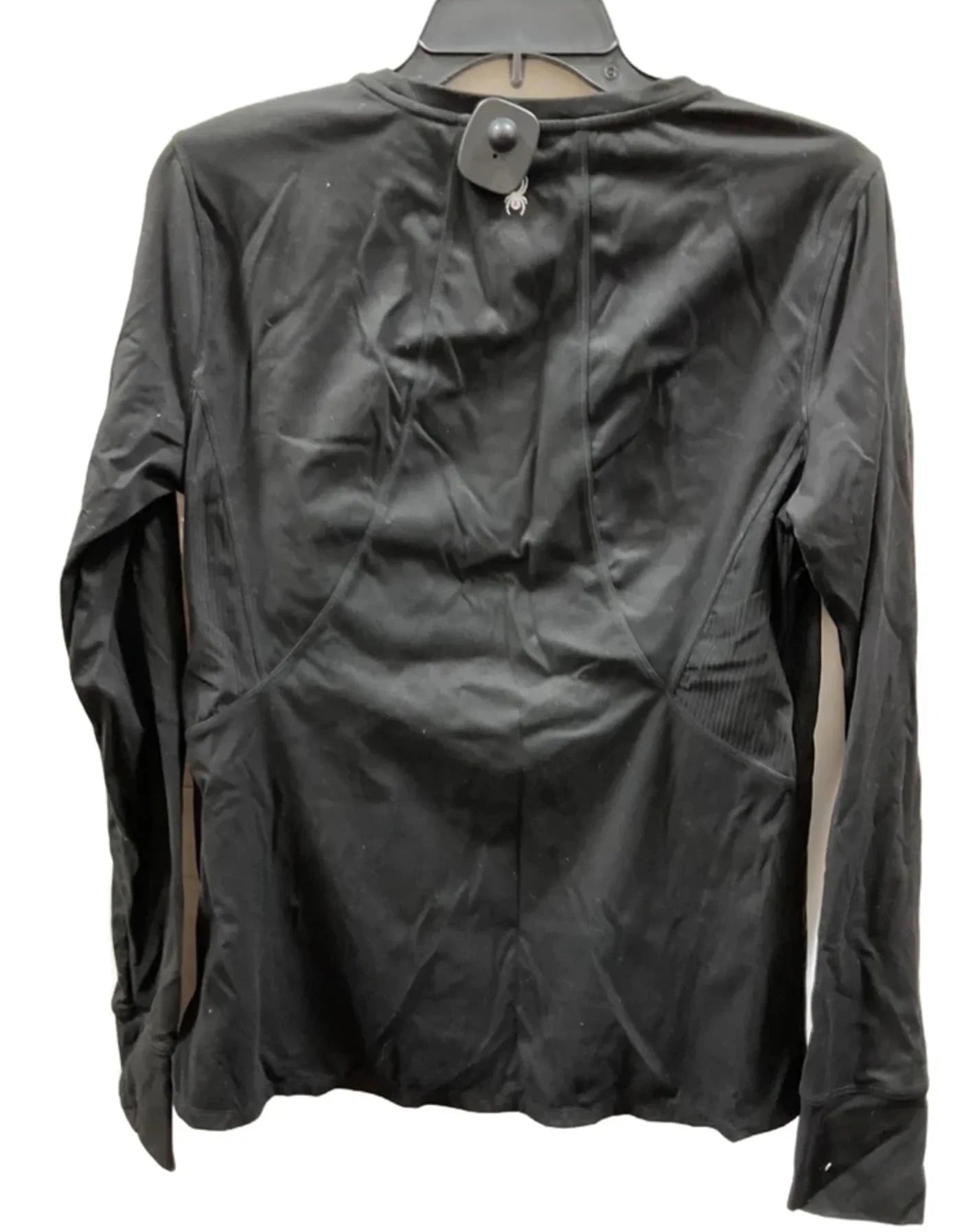 Athletic Top Long Sleeve Crewneck By Spyder In Black, Size: L
