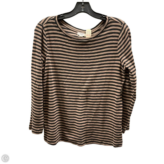 Top 3/4 Sleeve By Nic + Zoe In Striped Pattern, Size: M
