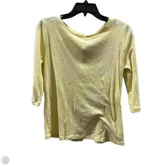 Top Short Sleeve By Nic + Zoe In Yellow, Size: M