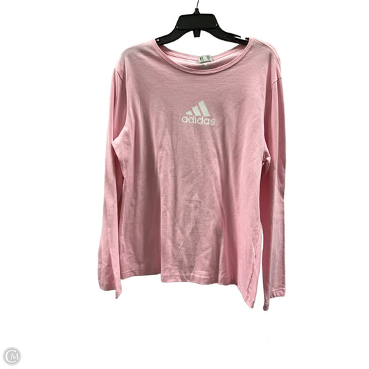 Athletic Top Long Sleeve Crewneck By Adidas In Pink, Size: Xl