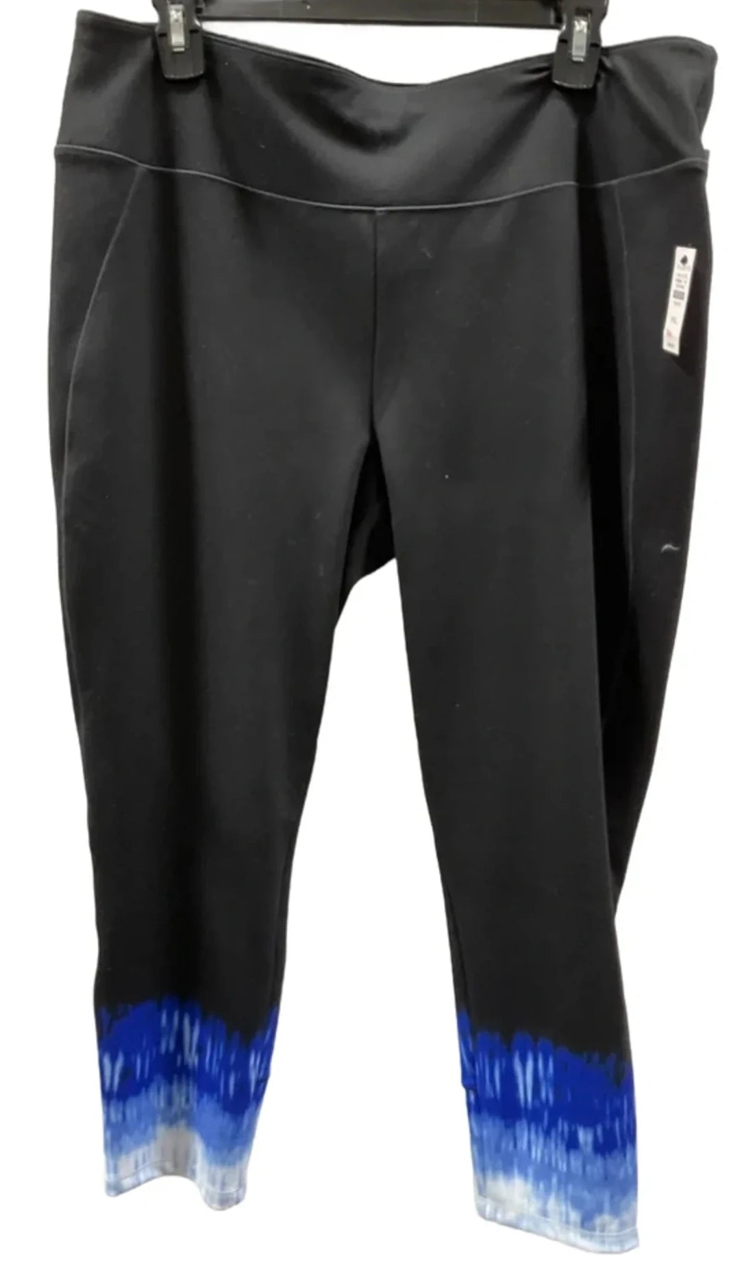 Athletic Capris By Talbots In Black & Blue, Size: Xlp