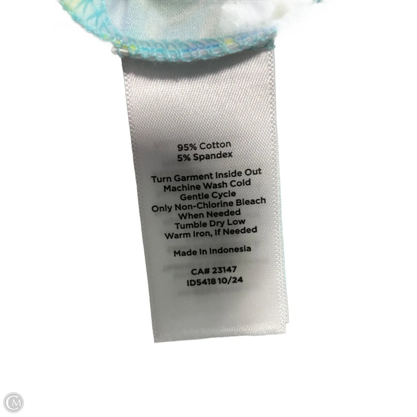 Top Short Sleeve Basic By Talbots In Blue & Green, Size: 2x