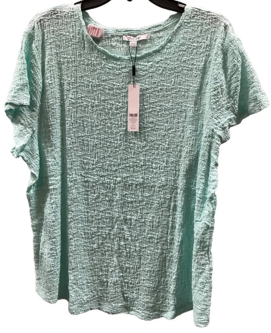 Top Short Sleeve Basic By Talbots In Blue & Purple, Size: 2x