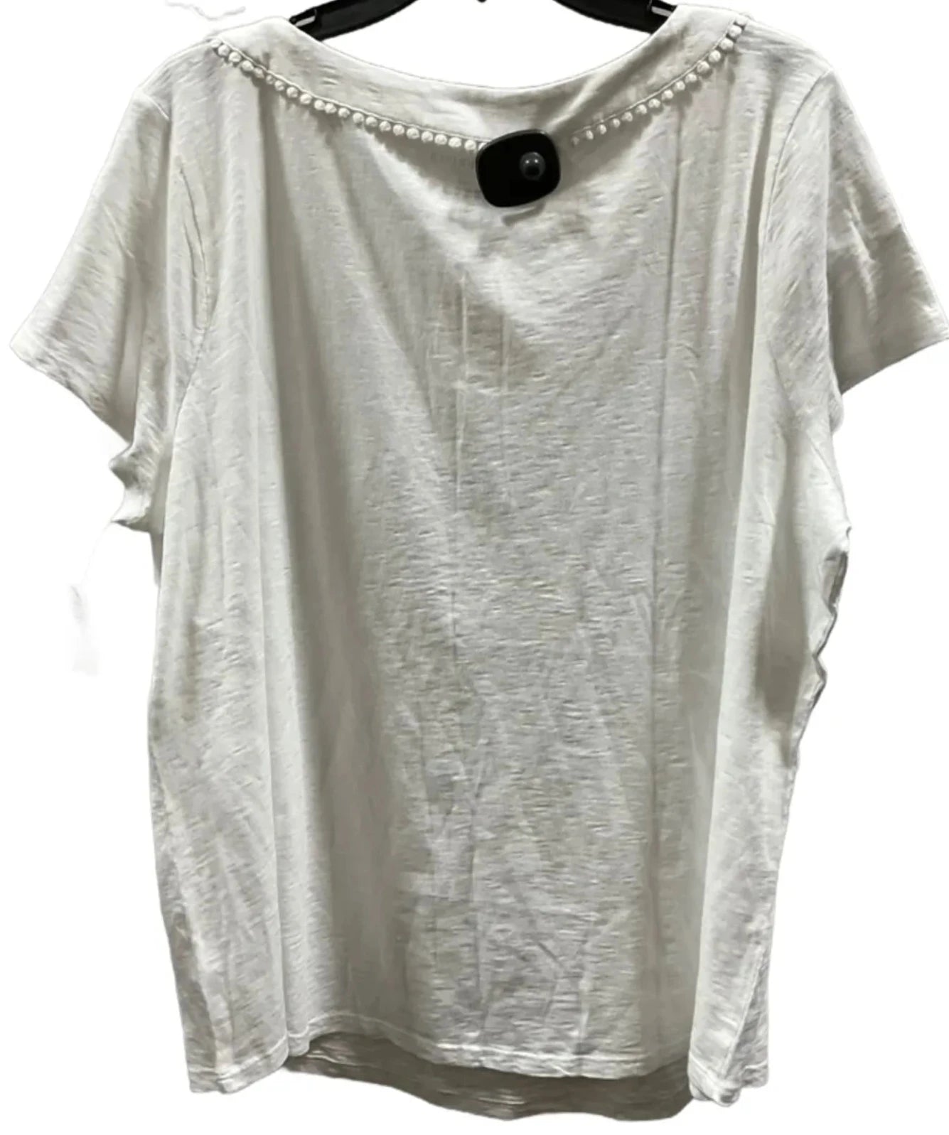 Top Short Sleeve Basic By Talbots In White, Size: 2x