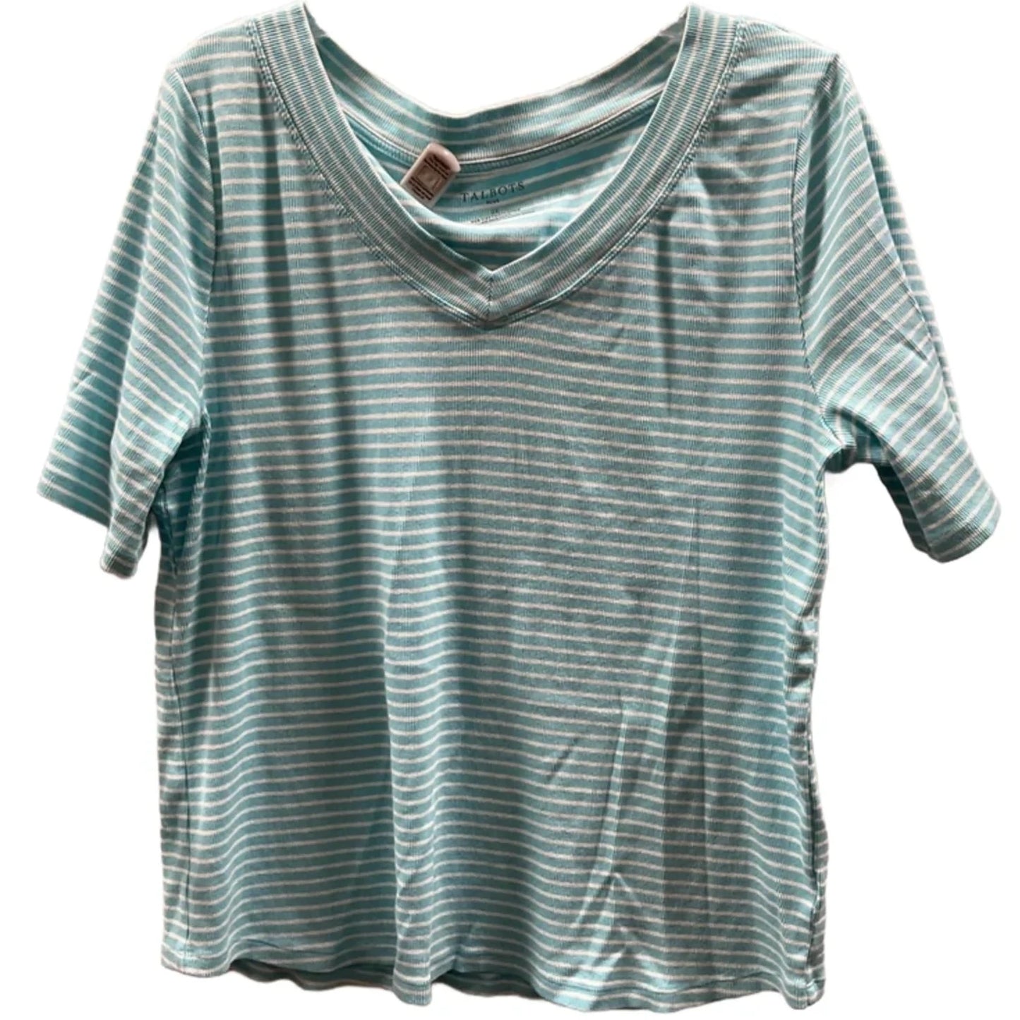 Top Short Sleeve Basic By Talbots In Blue, Size: 2x