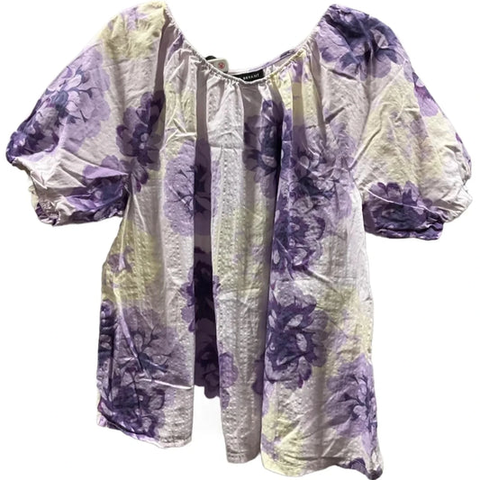 Top Short Sleeve Basic By Lane Bryant In Purple, Size: 2x