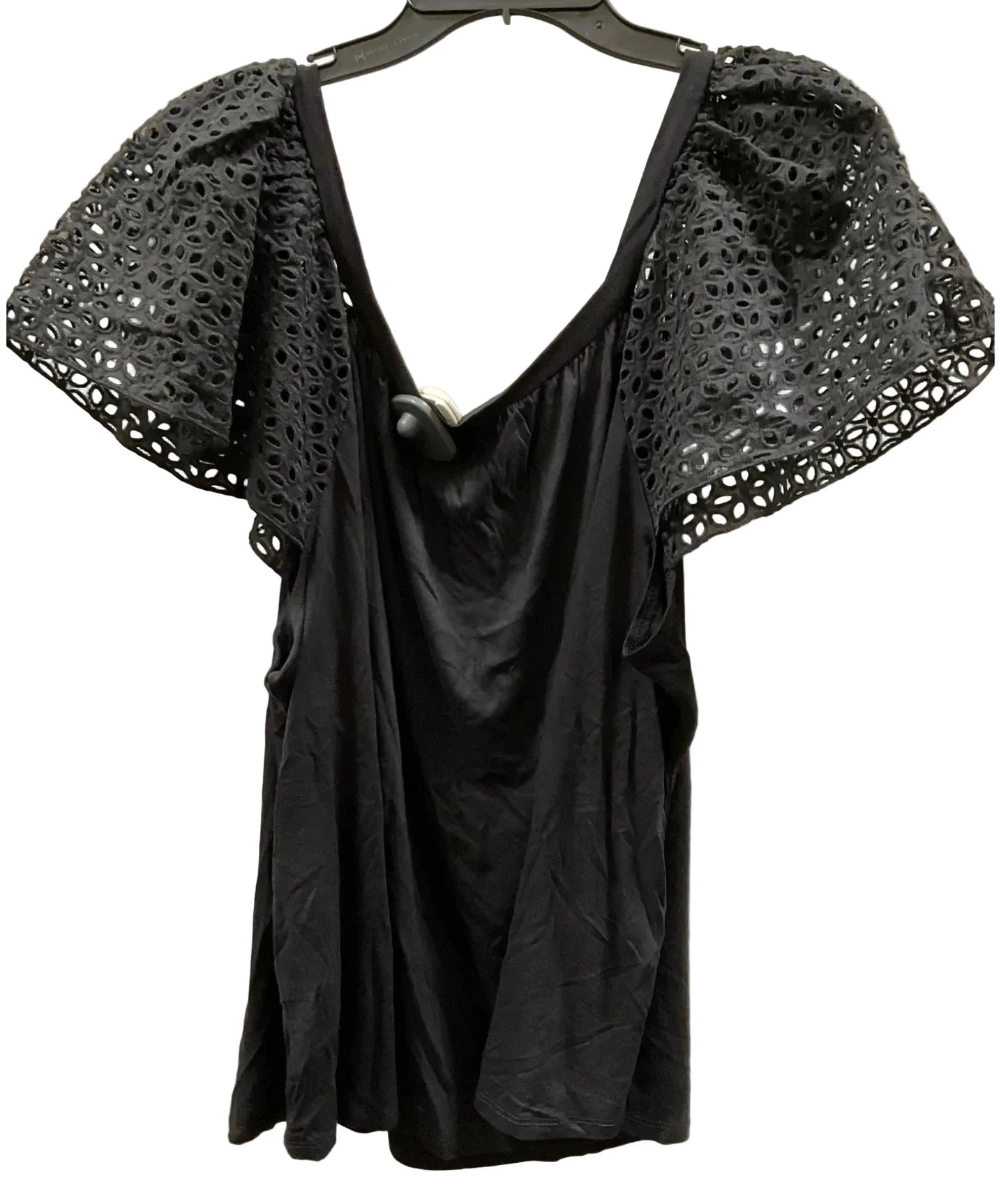 Top Short Sleeve Basic By Lane Bryant In Black, Size: 2x