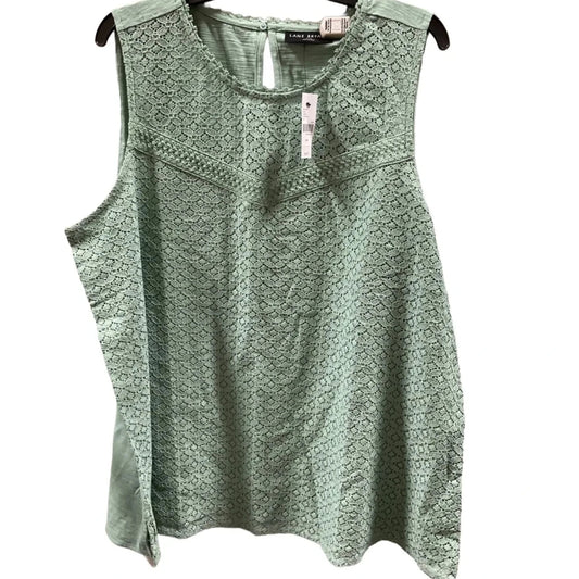 Top Sleeveless By Lane Bryant In Green, Size: 2x