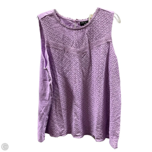 Top Sleeveless By Lane Bryant In Purple, Size: 2x