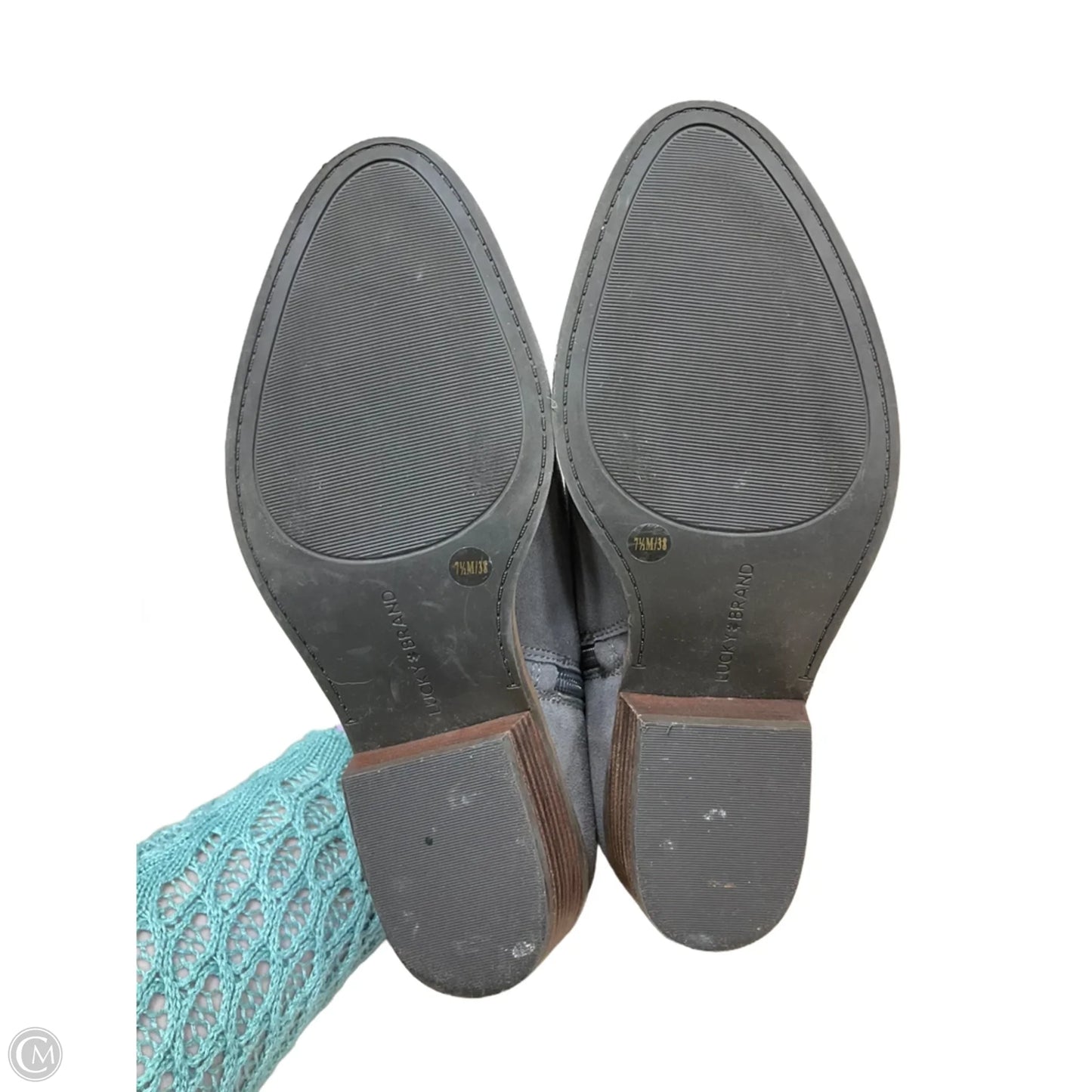 Boots Ankle Flats By Lucky Brand In Grey, Size: 7.5
