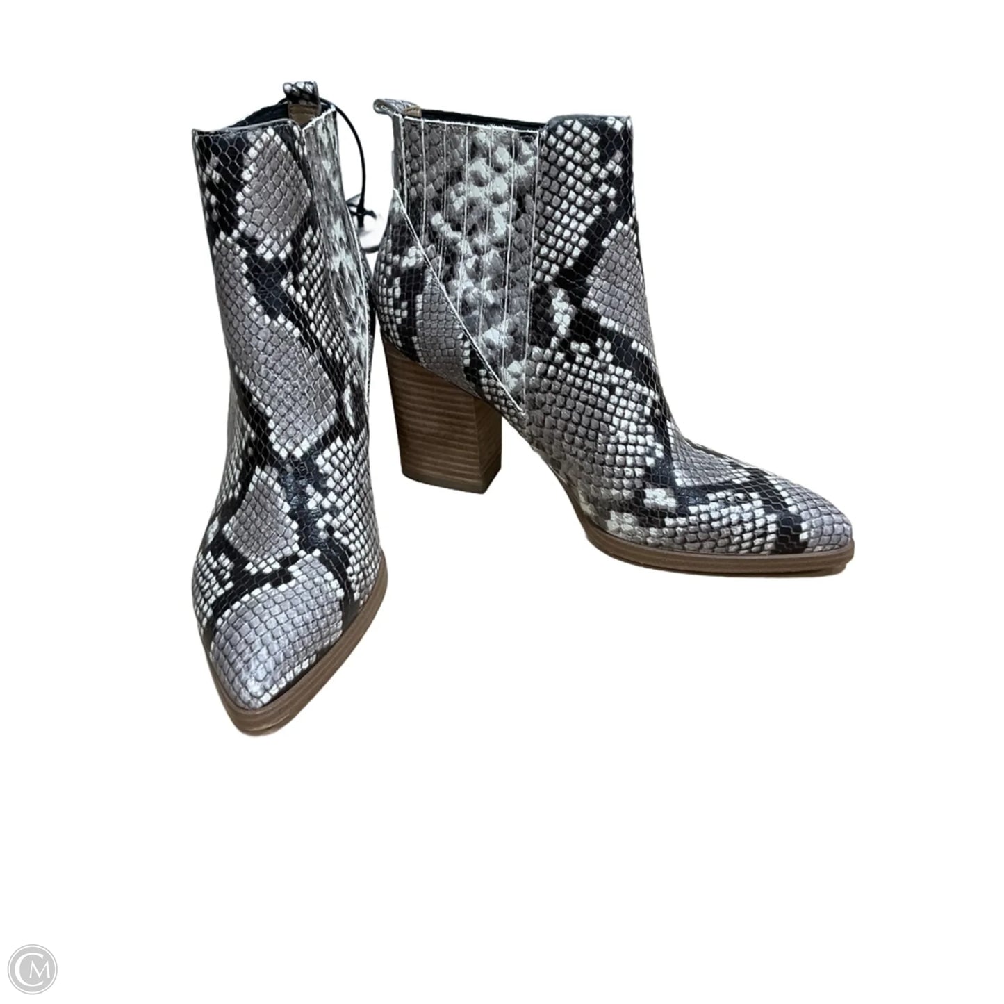 Boots Ankle Heels By Marc Fisher In Animal Print, Size: 7.5