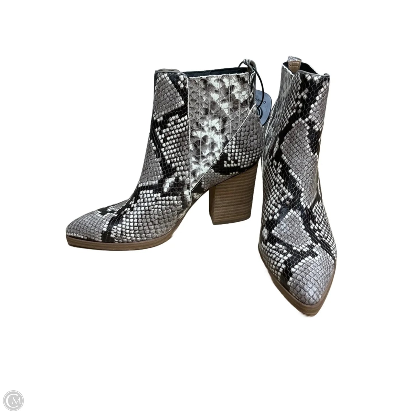 Boots Ankle Heels By Marc Fisher In Animal Print, Size: 7.5