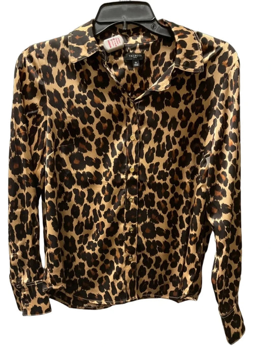Blouse Long Sleeve By Talbots In Animal Print, Size: Sp
