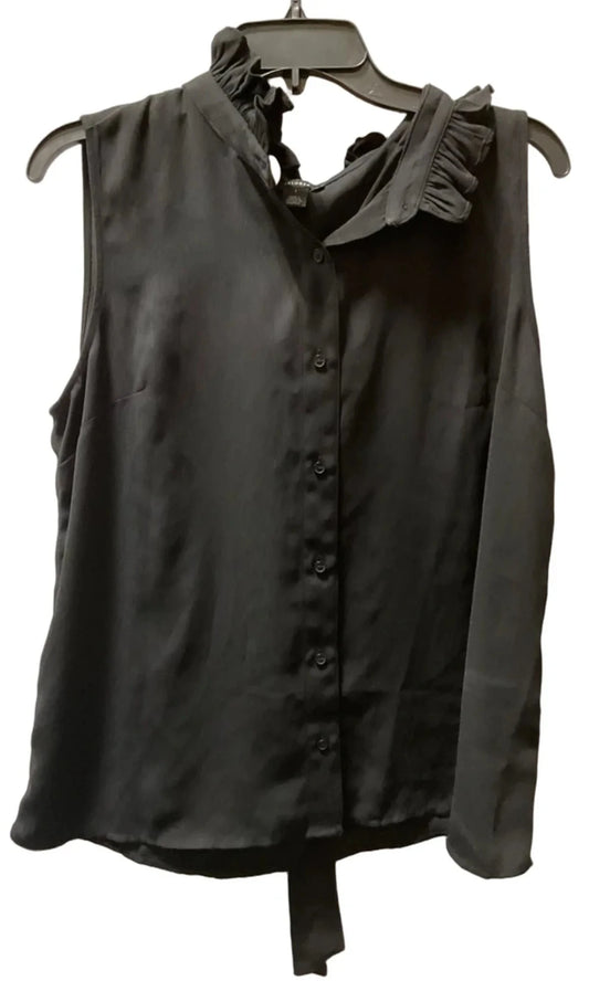 Top Sleeveless By Halogen In Black, Size: L