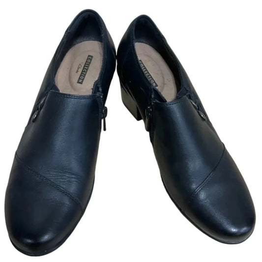 Shoes Heels Block By Clarks In Black, Size: 8.5