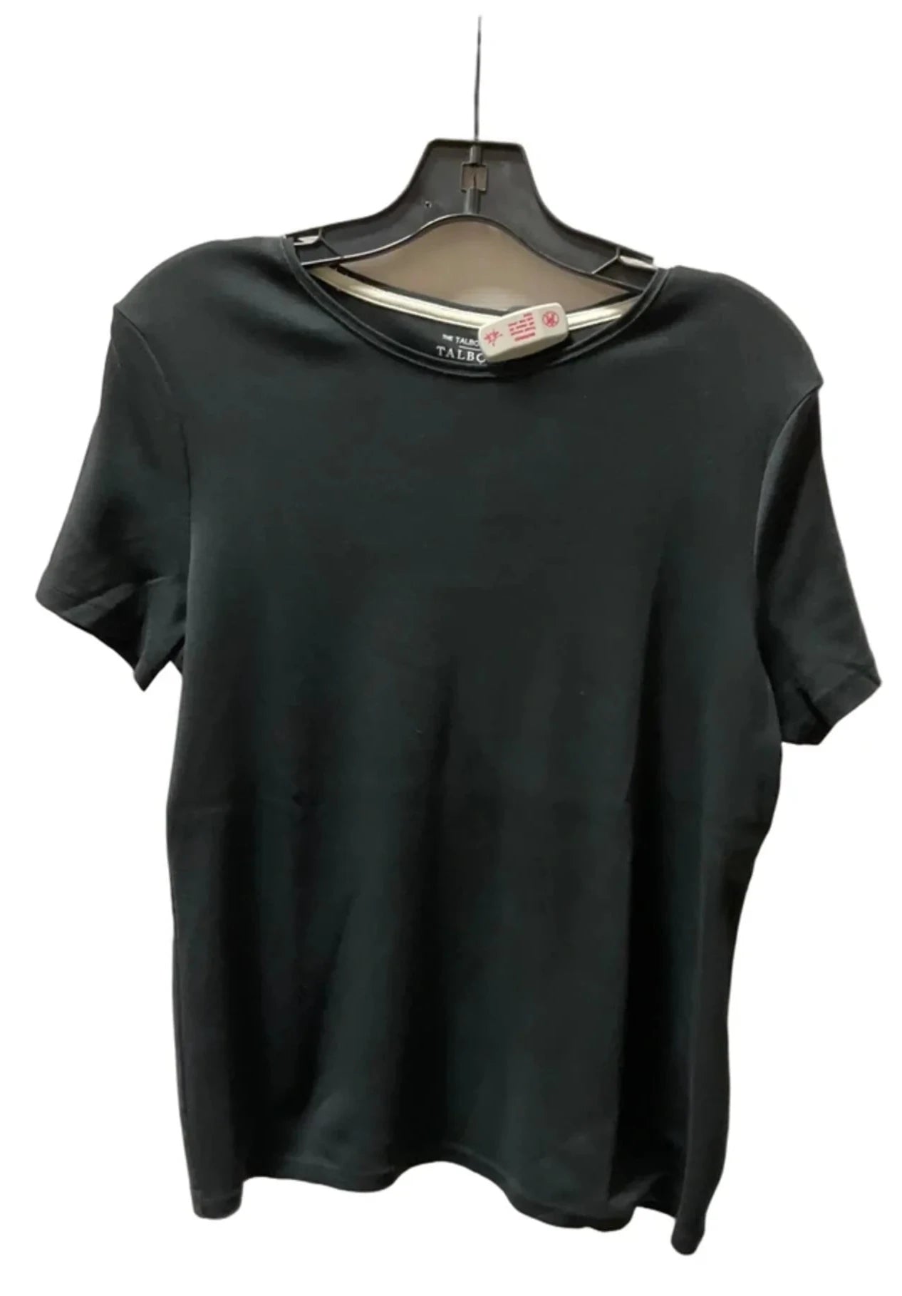 Top Short Sleeve Basic By Talbots In Black, Size: L