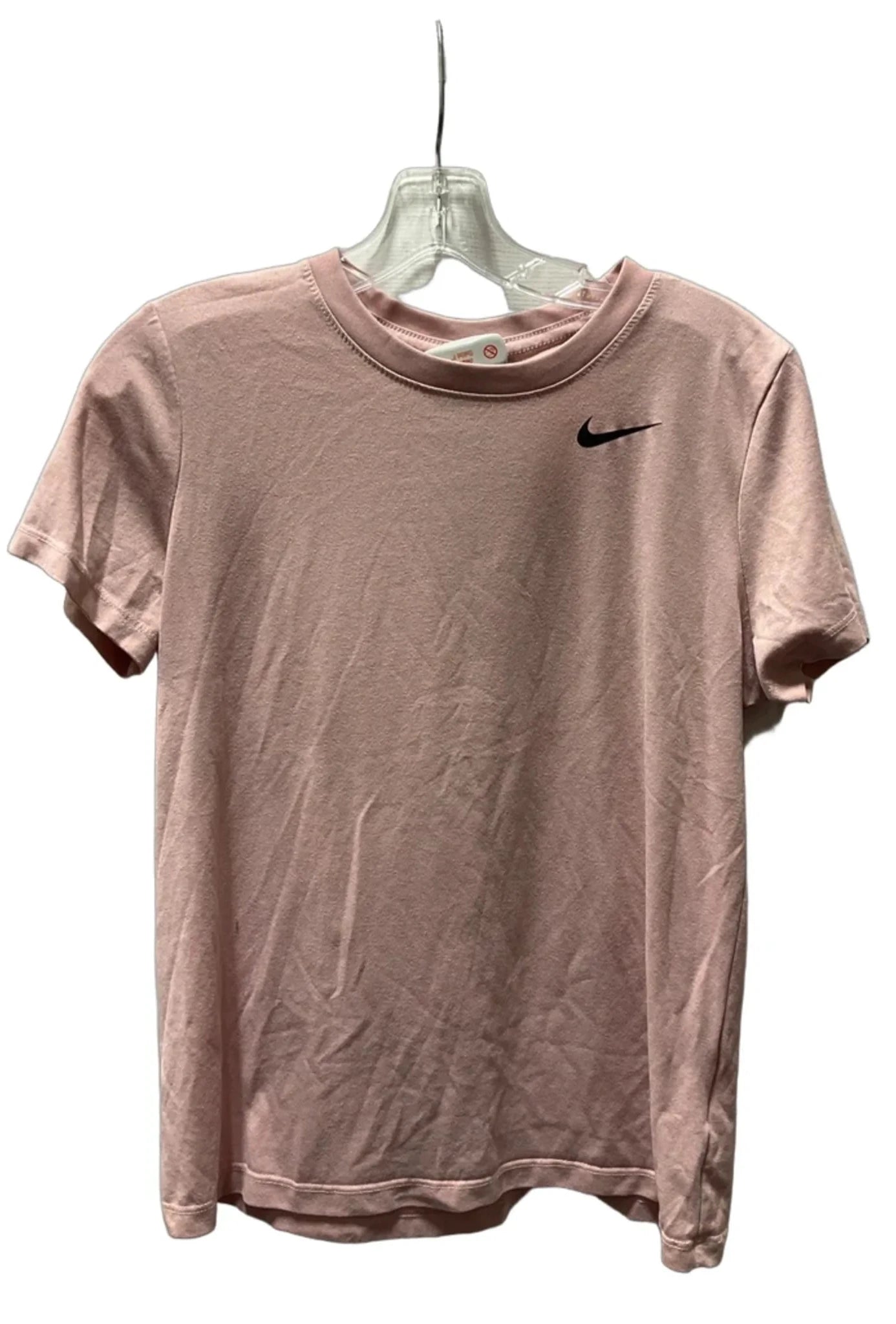 Athletic Top Short Sleeve By Nike In Pink, Size: L