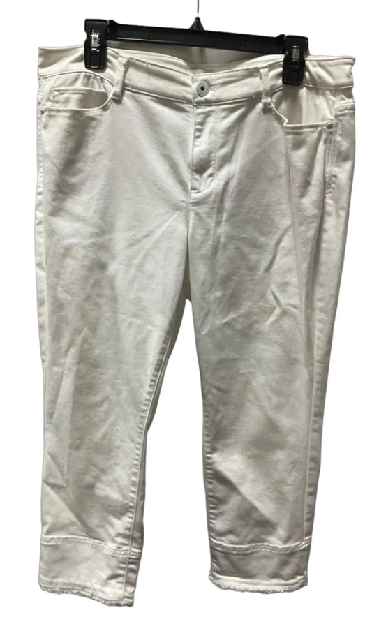 Capris By J. Jill In White, Size: 12p