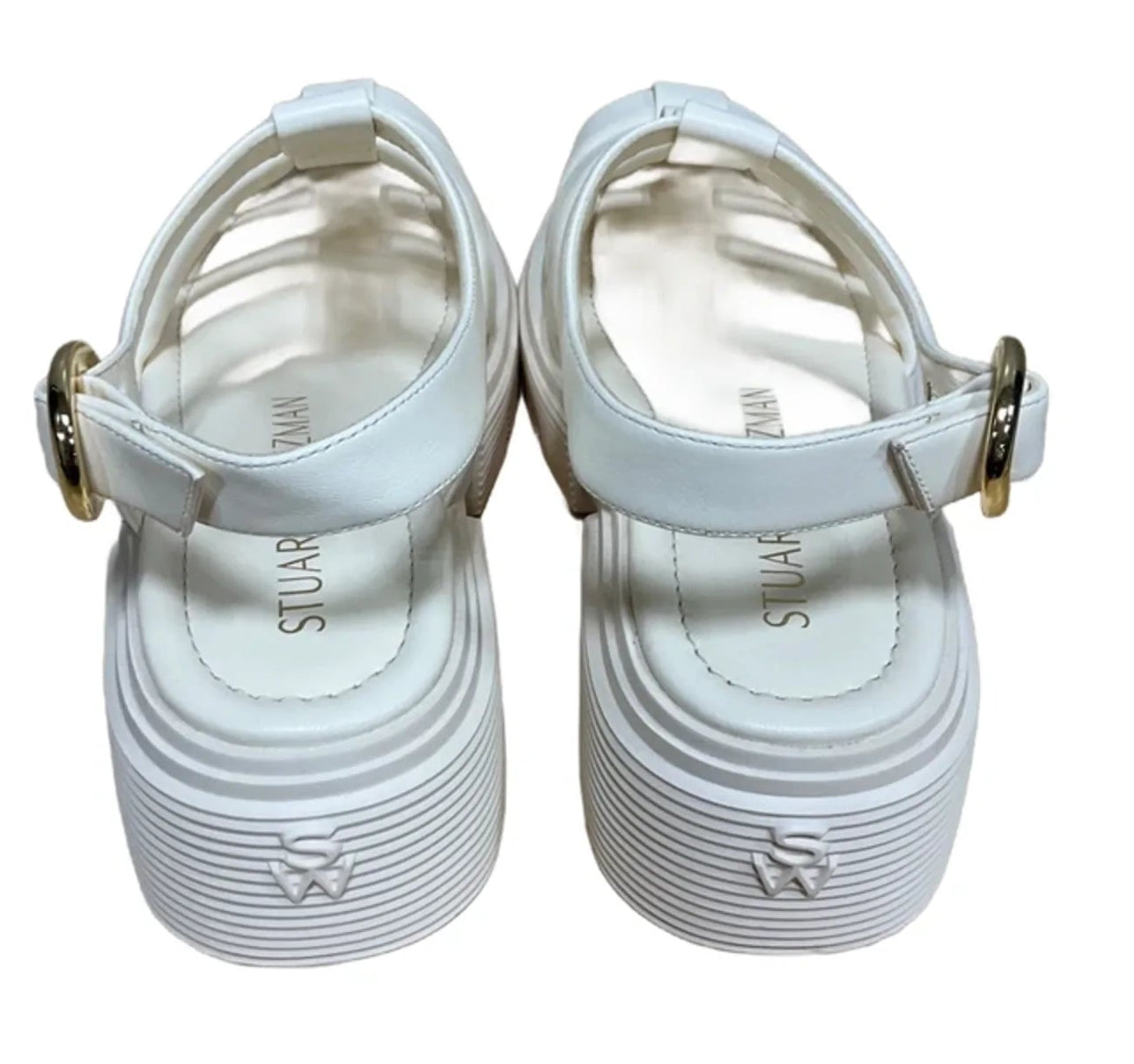 Sandals Designer By Stuart Weitzman In Cream, Size: 7